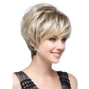 Fashion wig Natural Light Blonde Straight Short Hair Short Wigs Women's wig Y3M7