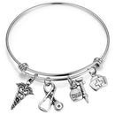 Nurse Cap Stethoscope Commemorative Adjustable Bracelet Ornament Gift HFB Gw