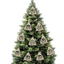10pcs/bag DIY Wooden Clip Christmas Tree Pendant Handmade Pendant Gifts (F) A