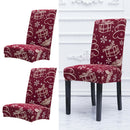2pcs Snowflake Pattern Stretch Universal Dinning Living Room Chair Covers