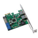 2X(Pci-E To Usb 3.0 High Speed Expansion Card 19-Pin Pci Express Adapter Co