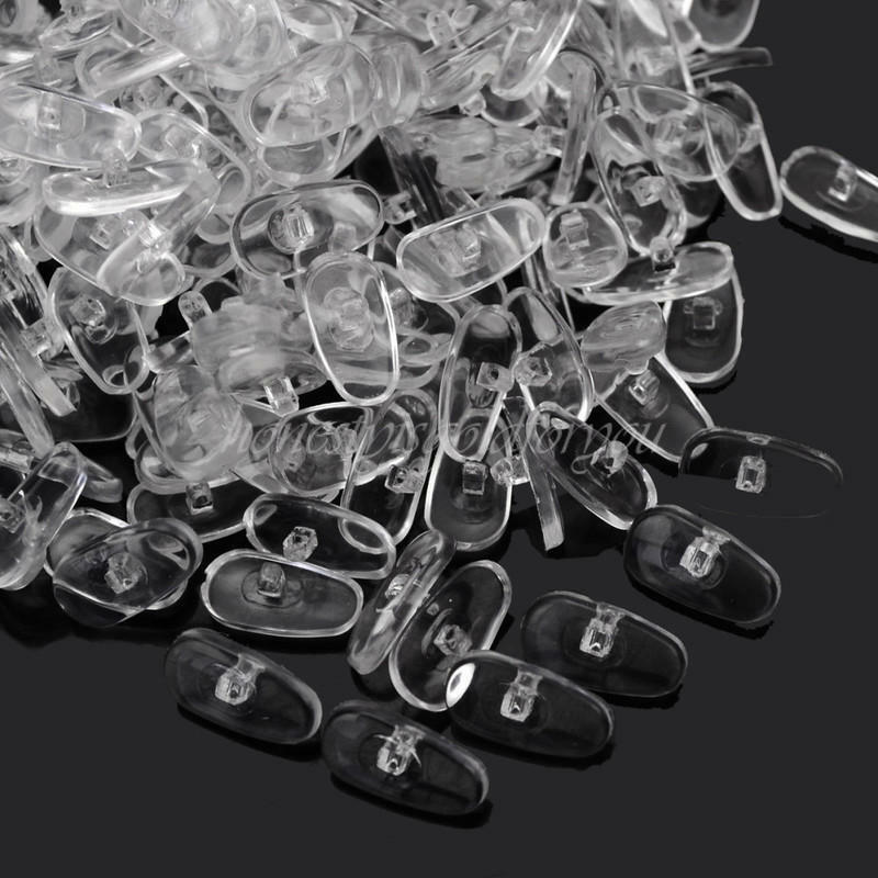 1 Pack 100 Pairs Silicone Clear Nose Pads Holders Eyeglass Glasses Accessories