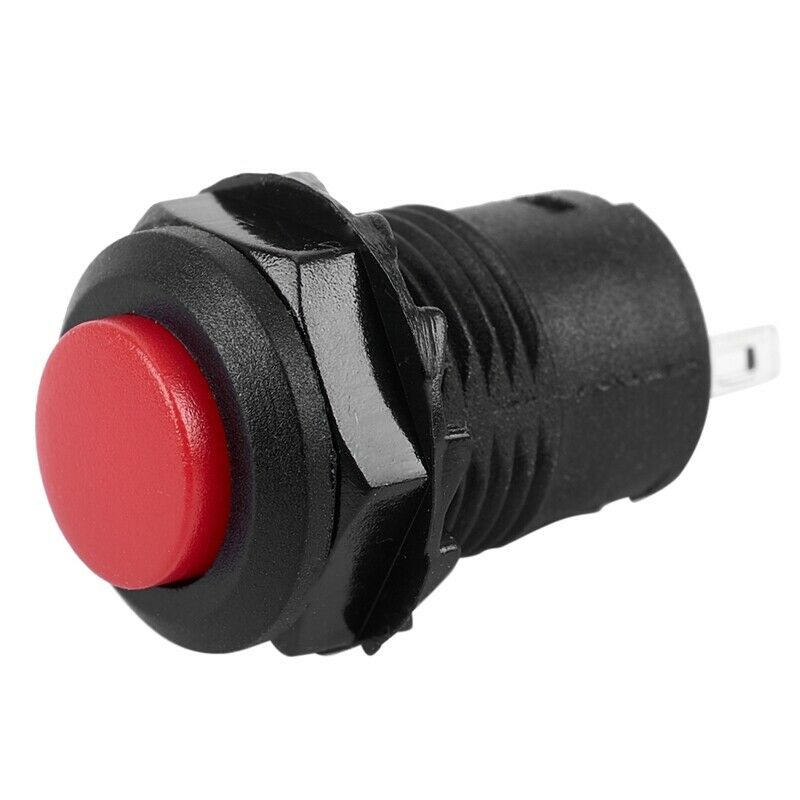 1 X 12mm Car Boat Latching Lock Push On / Off Button 125V 250V red