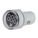 6-100V DC Digital Voltmeter Indicator LED Lamp Round Signal Light (White) A