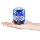 Colorful Light Wireless Speakers Waterproof with Mic Handsfree Bass Black