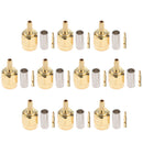 10pcs SMA Male Plug Straight Crimp for RG316 RG174 Rf Adapter Connector ,