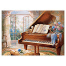 Piano DIY Full Drill Round Diamond Painting Embroidery Kits Cross Stitch