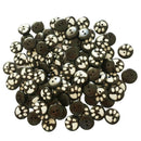 100Pcs Sewing Round Painting Wood Button Wood Decorative Buckle for Clothes