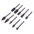 10pcs Mini Grinding Head Rotary File Bits For Engraving Woodworking Tool
