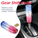 Car Gear Shift Knob Crystal Bubble Manual Gear Stick Lever Head Blue+Red