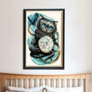 DIY Diamond Painting Cross Stitch Cat Clock Embroidery Patchwork Mosaic Kit