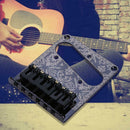 Metal Roller Saddle Electric Guitar Bridge 6 Tone Pattern Design Tailpiece