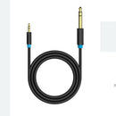 3.5mm 1/8''Male to 6.5mm 1/4'' 6.35mm Male Mic Audio Adapter AC Jack Cables 2m
