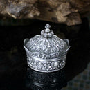 Metal Crown Jewelry Box Princess Earrings Necklace Ring Storage Case Organizer