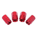 4pcs/Set Red Wheel Tyre Tire Valve Stems Air Dust Cover Screw Caps for Car T A