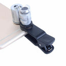 1* New 60X Mini Clip LED Microscope Magnifier Loupe UV Currency Detector