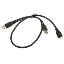 60cm/24inch Dual USB 3.0 Type A to Micro-B USB Y Shape High Speed Cable