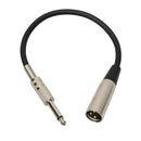 1.2ft 3-Pin XLR Male to 1/4" 6.35mm Male Plug Mono Microphone Adapter Cable OOPL