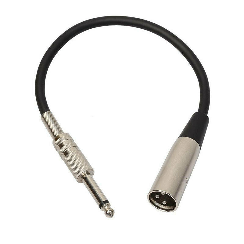 1.2ft 3-Pin XLR Male to 1/4" 6.35mm Male Plug Mono Microphone Adapter Cable OOPL