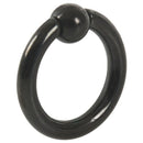 2 Lot Pair of Black Steel Eazy Captive Bead Ear Rings BCR Stud Piercing