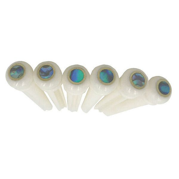 Guitar Bone Bridge Pins with 5.3mm Position Abanlone Dot for Acoustic Guita