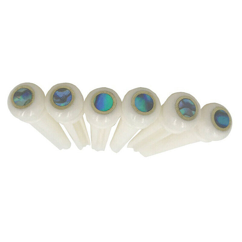 Guitar Bone Bridge Pins with 5.3mm Position Abanlone Dot for Acoustic Guita