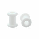 2 PCS 2 Gauge 6mm Silicone Tunnel Ear Plug Expander Stretcher (White)
