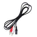 3.5mm Female to 2 RCA Male Jack Audio Video Cable 1.5M