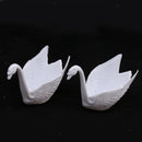 12/Pack PVC White Swan Wedding Favors Boxes Bonbonniere Candy Boxes Holder for
