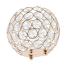 Golden 4.7" Crystal Votive Tea Light Candle Holder Wedding Banquet Decor