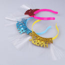 LED Hairband Happy New Year Light Up Glowing Headband Toys Christmas Gifts
