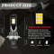 1Pair H4 200W 12000LM 6000K LED Car Headlight Fog Lights Conversion Globes Bulbs