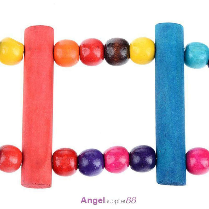 Pet Bird Wood Ladder Climb Parrot Macaw Cage Swing Shelf 31cm