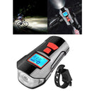 Bicycle Headlight LED Rechargeable Bike Light w/ Horn Deluxe Edition Red