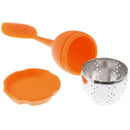 Sweet Leaf Silicone Tea Infuser Reusable Strainer Drop Tray Ball Herbal Spi%!