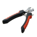 Stainless steel nail clipper file for pet dogs red black small size