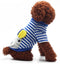 2x Dog Pet Soft Puppy Coat Stripe Top T-shirt Cute