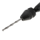 Aluminium Hand Drill Rotary Tools + 10x Twist Drill Bit 0.5mm-3.0mm Black