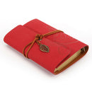 Retro Notebooks String Loose-leaf Sketchbook Students Stationery (Red)