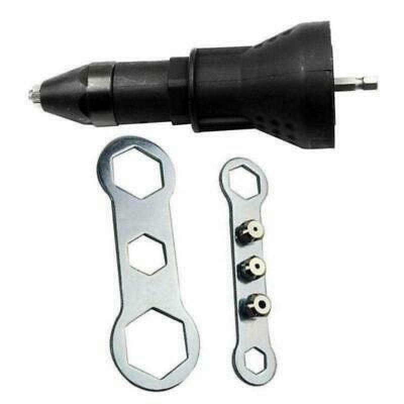 Electric Rivet Nut Gun Cordless Drill Kit Adapter Riveting Tool Insert Set Hand