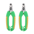 2PCS Pet Dog Cat Alloy Nail Clipper Trimmer for Small Animals Lock Green S