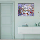 40x30cm Oil Painting By Numbers Christmas Snow Street DIY Drawing No Frame A