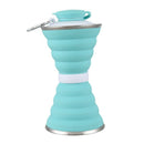 500ML Collapsible Water Bottle Portable Leakproof Silicone Foldable Bottle