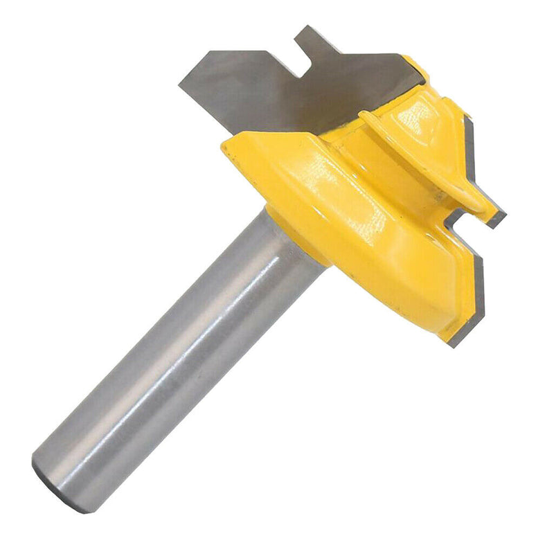 8mm Shank x 1-3/8'' Lock Miter Router Bit 45 Degree Woodworking Cutter Tool,