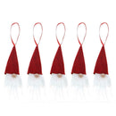5pcs Xmas Tree Hanging Ornaments Christmas Wreathe Santa Pendants (Red)