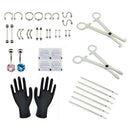 38PCS Professional Body Piercing Tool Kit Ear Nose Navel Nipple Needles Set M&E