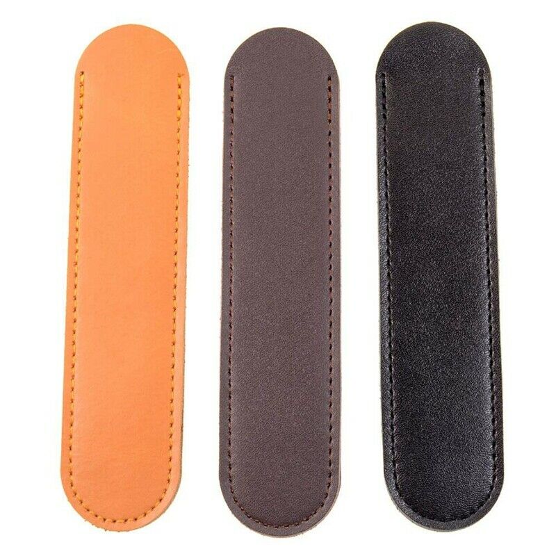 3 Pcs Leather Single Pen Sleeve Case Holder Set for Students Businessman Ar Z3N6