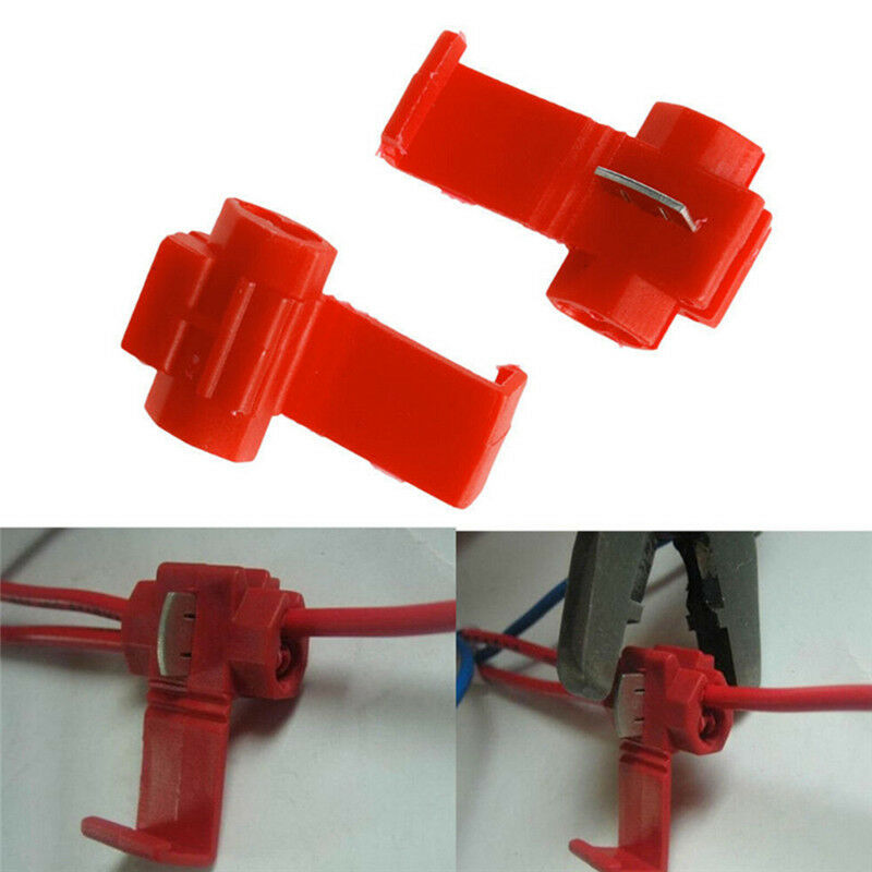 50PCS Red Electrical Cable Connectors Quick Splice Lock Wire Terminals Crimp Nw