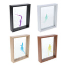 Plant Specimen Wood Photo Frame Double-sided Glass Photo Frame Black