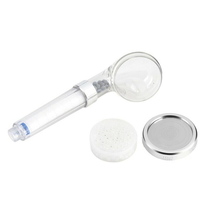 1 Set Negative Ions Bathroom Handheld Shower Water Saving Head Set with 3 F